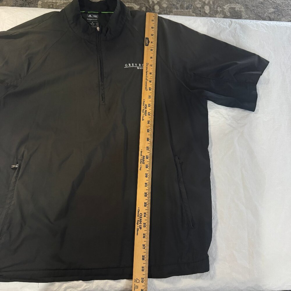 Adidas Pullover Jacket Men's XL Grey Rock Golf Club Logo 1/2 Zip Windbreaker - Picture 12 of 13